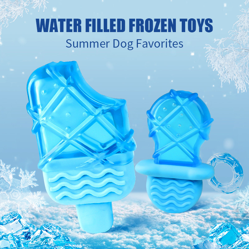 Summer Ice Cold Dog Popsicle Cooling Pet Supplies Water Filled Ice Cold Stick Ice Dog Teething Toy Set