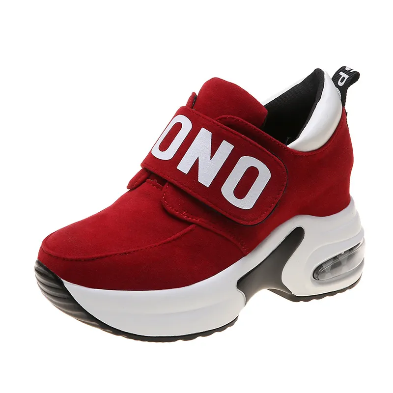 Thick-soled Velcro Increases The Trend Of Single Shoes Among Students - Red
