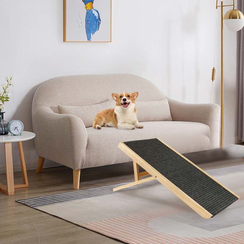 Dog Stair Foldable Non-Slip Pet Ramp Adjustable Heights Ladder For Car Sofa Bed 9