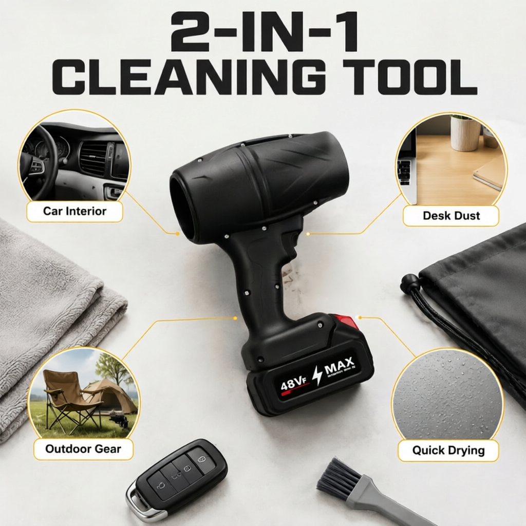 Portable Turbo Blower High-Power Cordless Jet Fan For Car Drying & Cleaning — image 2