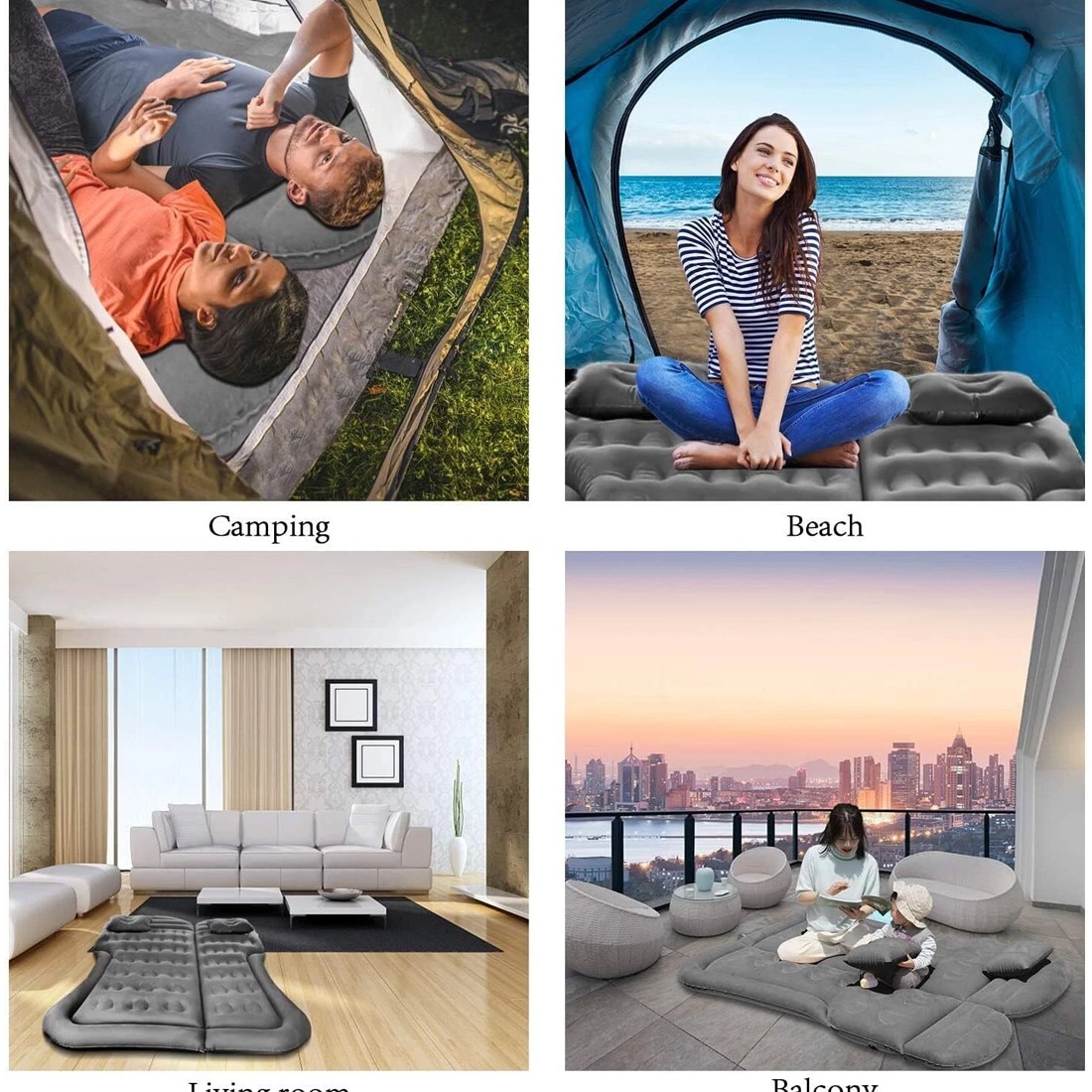 Car SUV Air Bed Sleep Travel Inflatable Mattress Seat Cushion Mat Camping — image 10