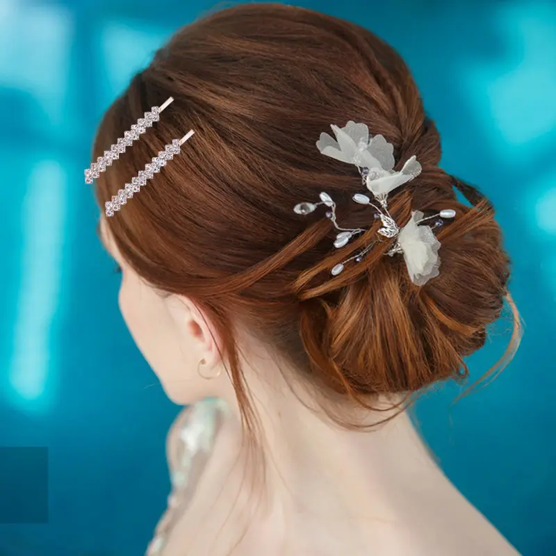 Diamond Claw Chain Hair Clip Bar Shaped