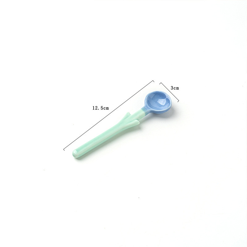 Ins Three Dimensional Tulip Shaped Ceramic Spoon