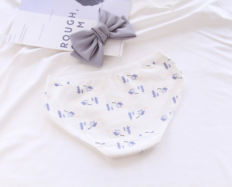 Title 6, Cartoon Print Mid-waist Girls Cotton Triangle B...