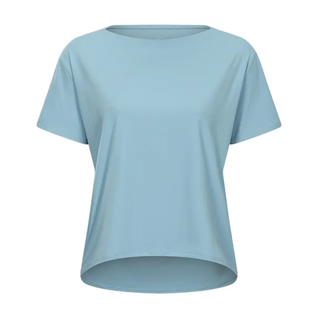 Fashion All match Drape Breathable Simple Loose Yoga Clothes Blue - Shop at LoveMi