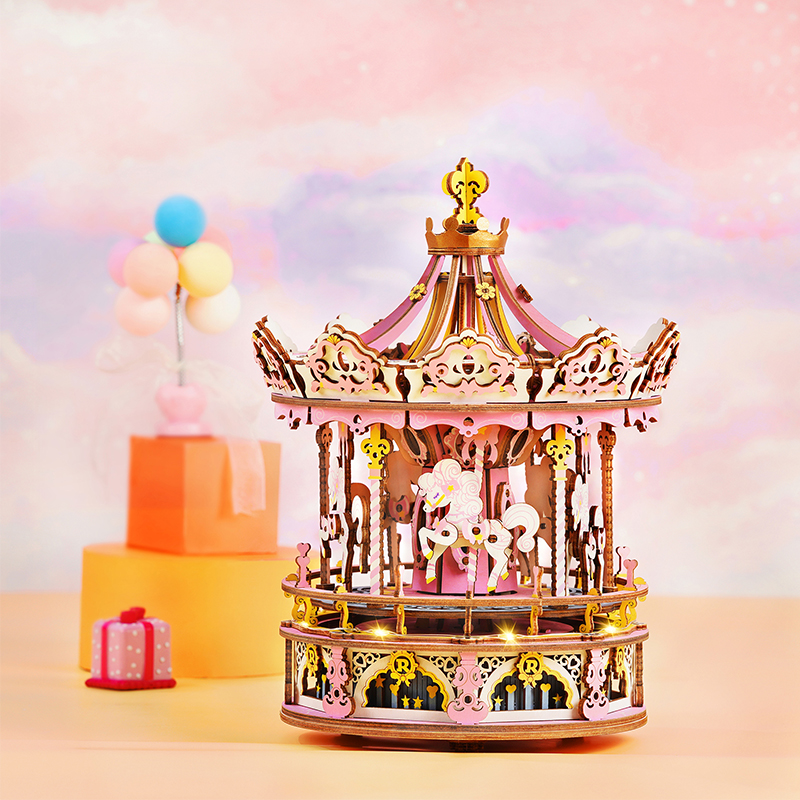 Diy Manual Mechanical Merry Round Music Box Diy Manual Mechanical Merry Round Music Box