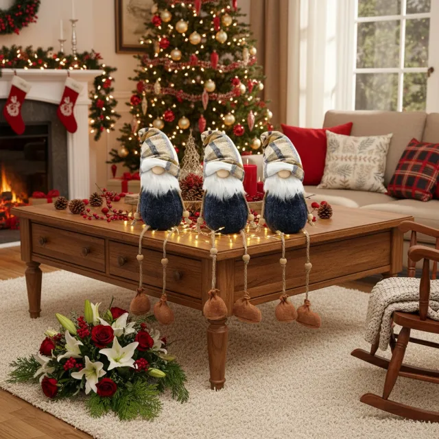 Set Christmas Gnome Table Decorations 4.3x4.3x20.1in Cute Holiday Centerpieces For Parties And Gifts Perfect For Thanksgiving And Festive Home Deco... Blue And Brown - Shop at LoveMi
