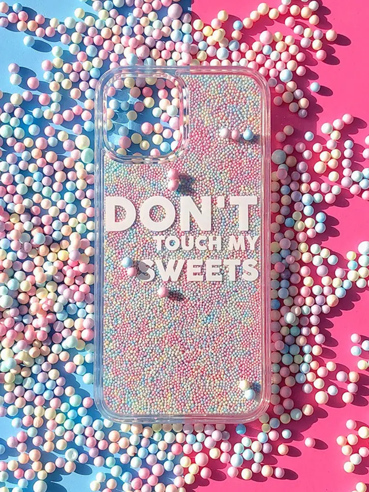 Girl Heart Color Candy Macaron Quicksand Phone Case