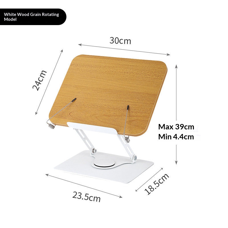 360 Rotating Desktop Book Stand Tablet Holder Adjustable Reading Rest For Books, IPad Tablets, Perfect For Students 3