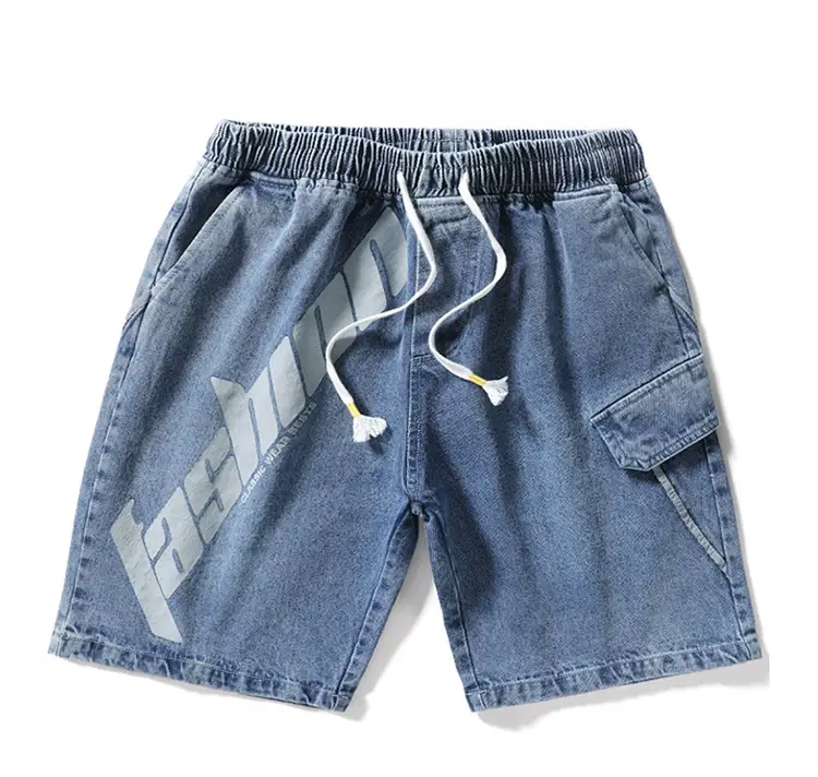 Men's Loose Straight All Match Denim Shorts