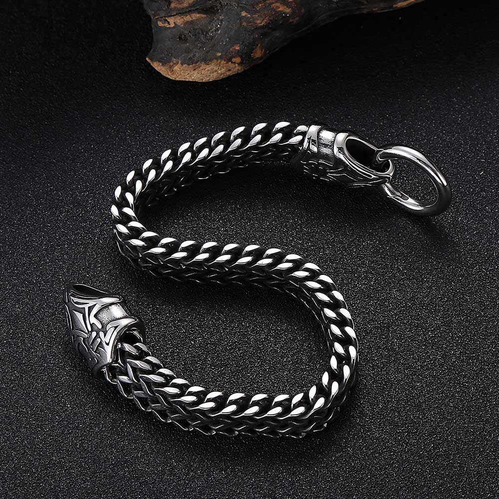Stainless Steel Casting Cross Crowe Clasp Bracelet