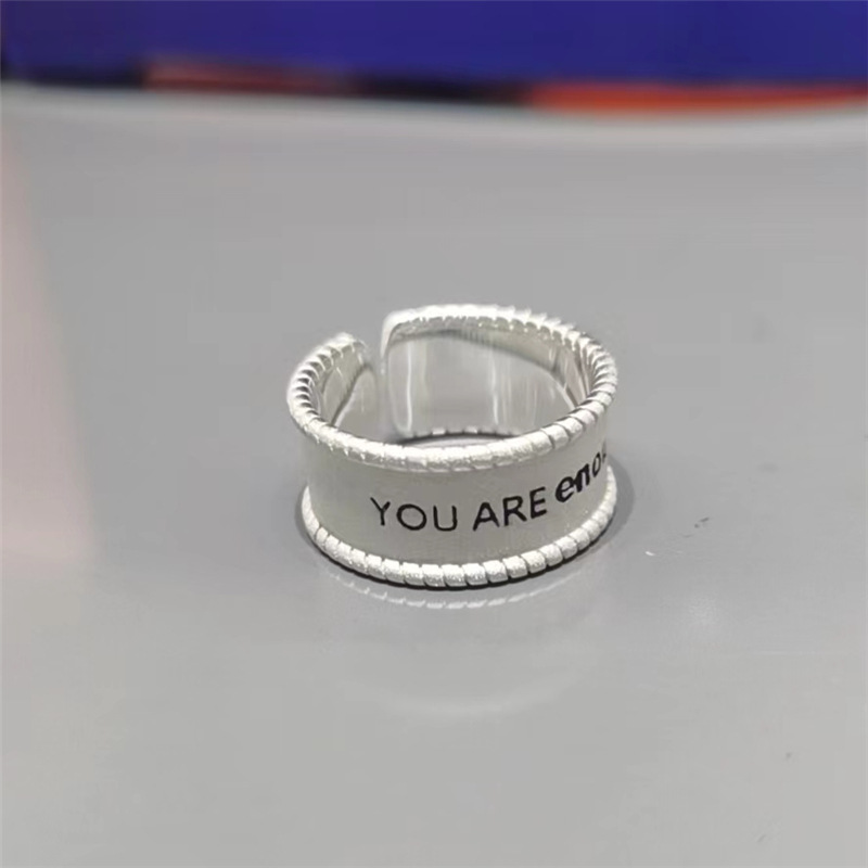 Women's Silver Geometric Square Shattered Heart Shaped Ring