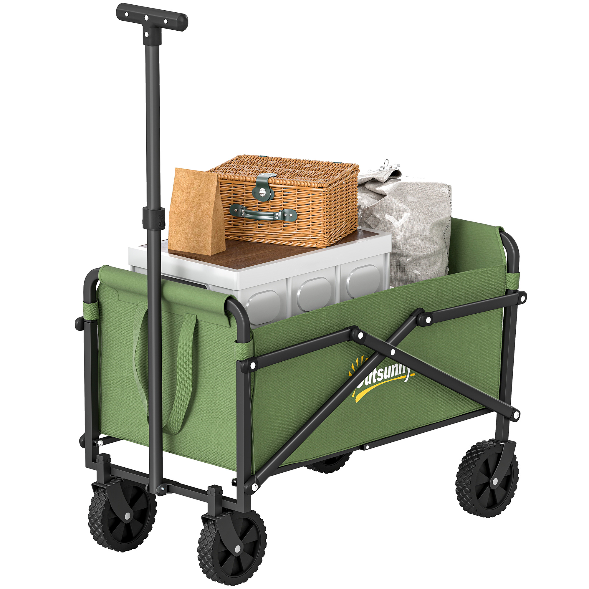 41 Liter Holiday Handcart With Wheels, Compact Garden Folding 60kg Heavy-duty — image 7
