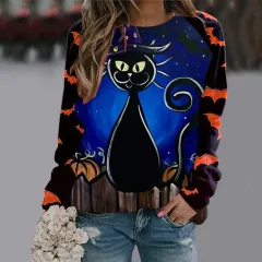 Women's Printed Long Sleeve T-shirt - Wxy271433-Xl - View 1