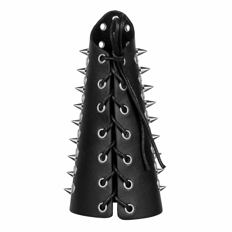 Title 3, Pulseira de couro com spikes de liga para homen...