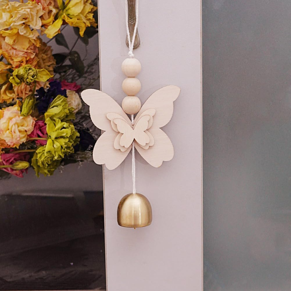Butterfly Hanging Bell For Door, Lucky Wind Chime Decoration For Entrance, Window & Wall, Home Garden Decor