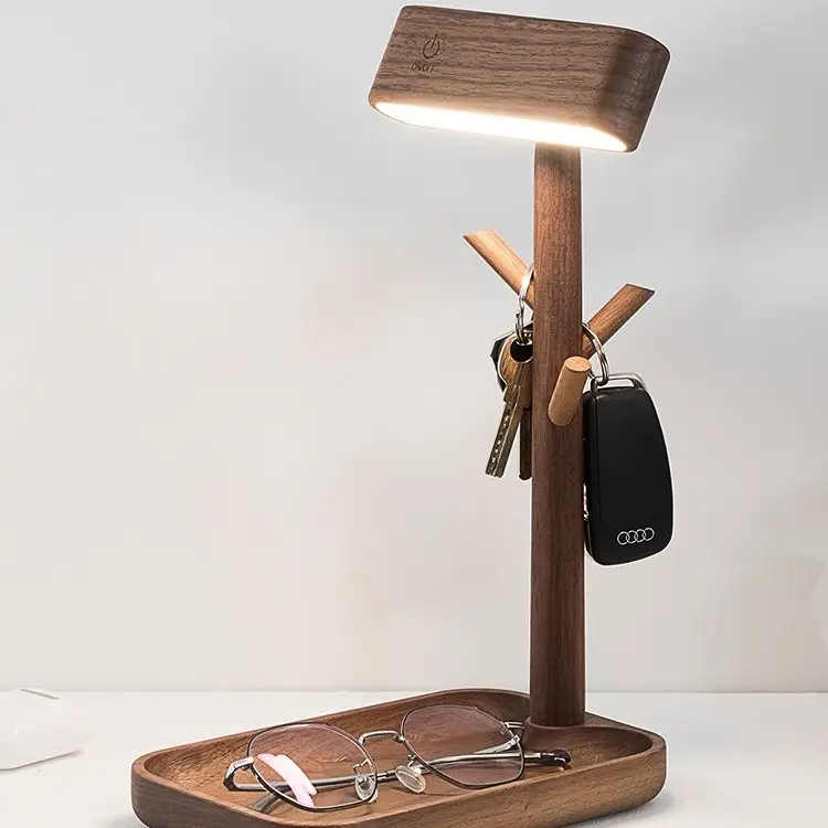 Nordic Black Walnut Solid Wood LED Table