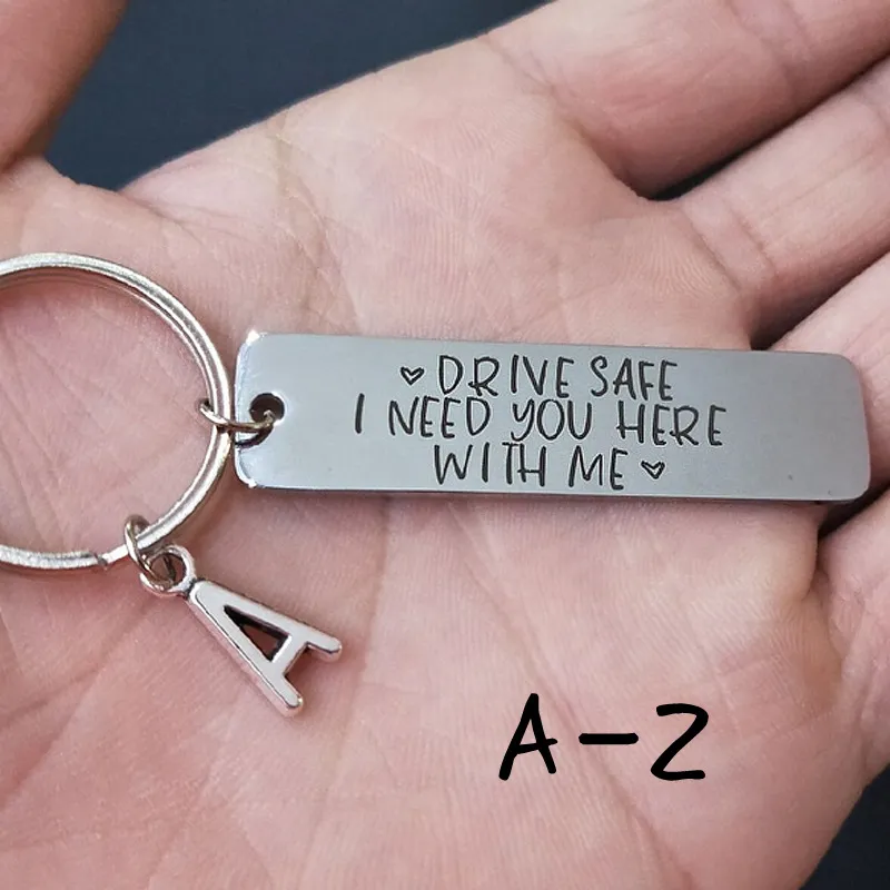 Stainless Steel Keychain 26 Letters - V