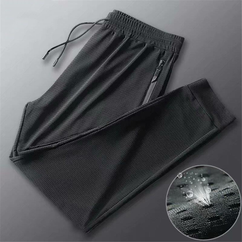 Title 2, Mens Ice Silk Trousers Trendy and Casual Breat...