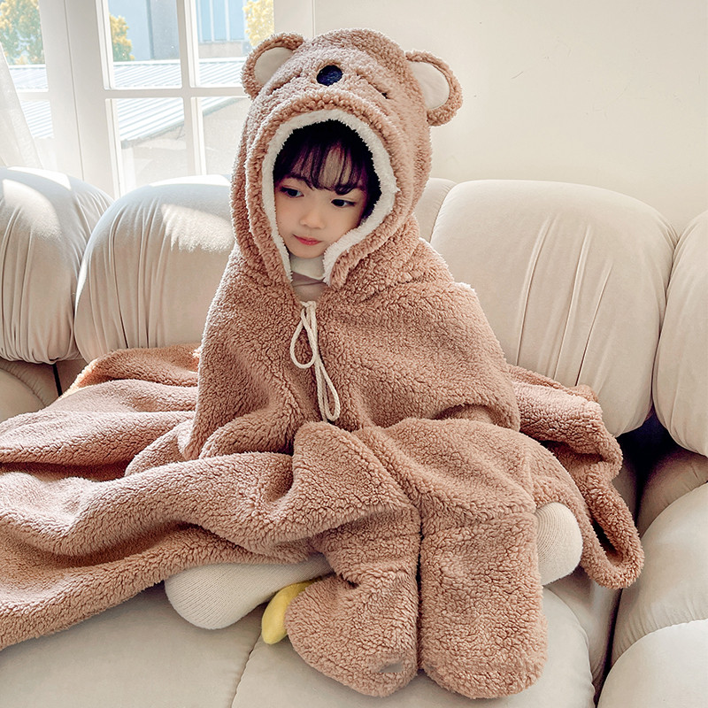 3a37314b 0e80 441e be20 738db00caa35 - Cute Deer Nap Blanket With Shawl For Children