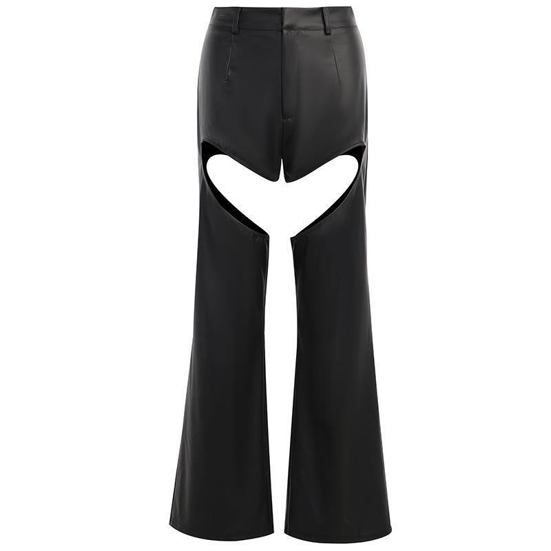 Title 9, Pantalon en cuir PU creux pour femme, ample et ...