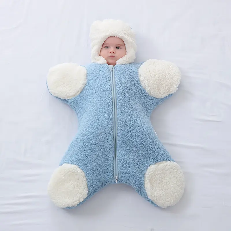 Baby Lamb Fleece Autumn And Winter Sleeping Bag