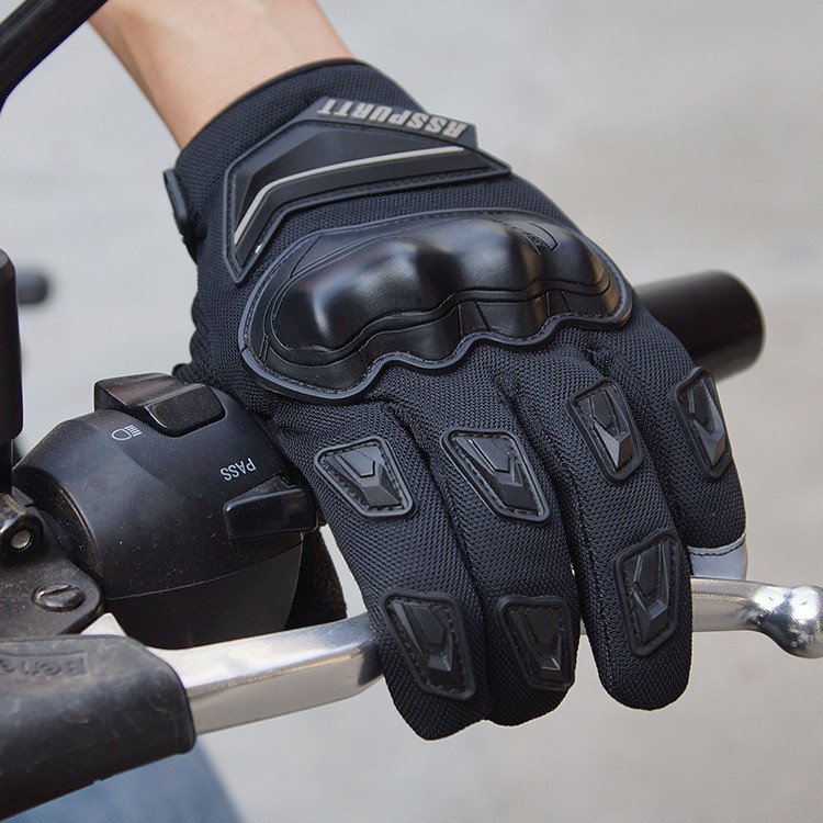 قفازات قيادة الدراجات النارية للرجال مقاومة للاهتراء، قابلة للتهوية ومقاومة للانزلاق