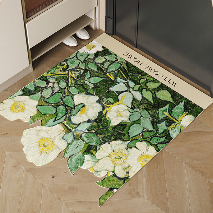 Leather Door Mat Floor Mat Pvc Scrubable Door Carpet Can Be Cut Non-slip Mat