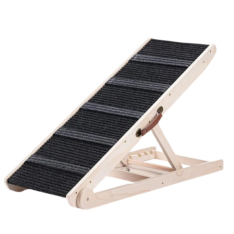 Adjustable 6 Heights Dog Pet Ramp Foldable Stairs Non-Slip For Car Bed Sofa — image 8