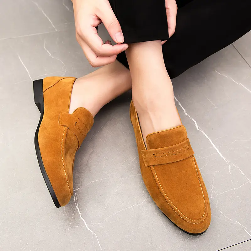 New Men's Suede Slip-on Casual Leather Shoes