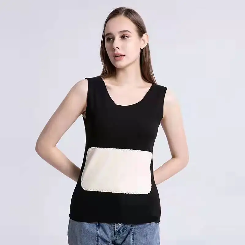 Non Marking Double Sided Vest Thickened Thermal Patch - Black1