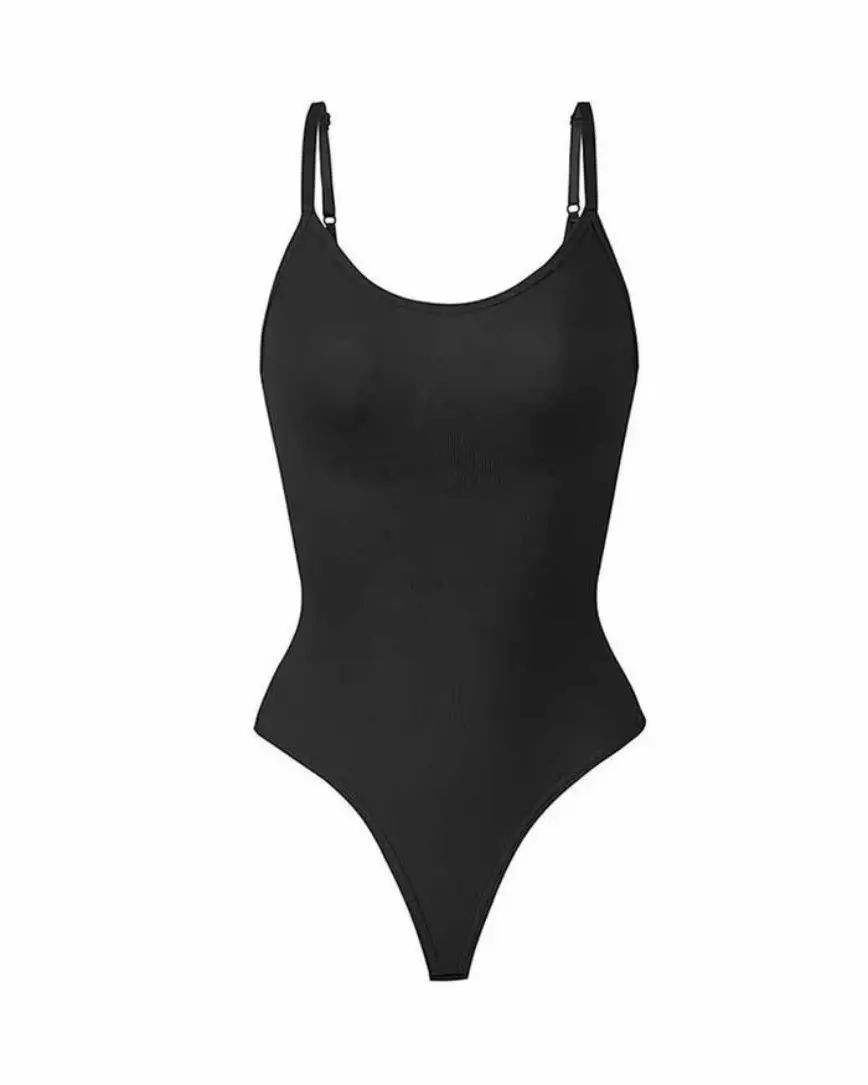 Seamless Tummy Control Round Neck Thong Tank