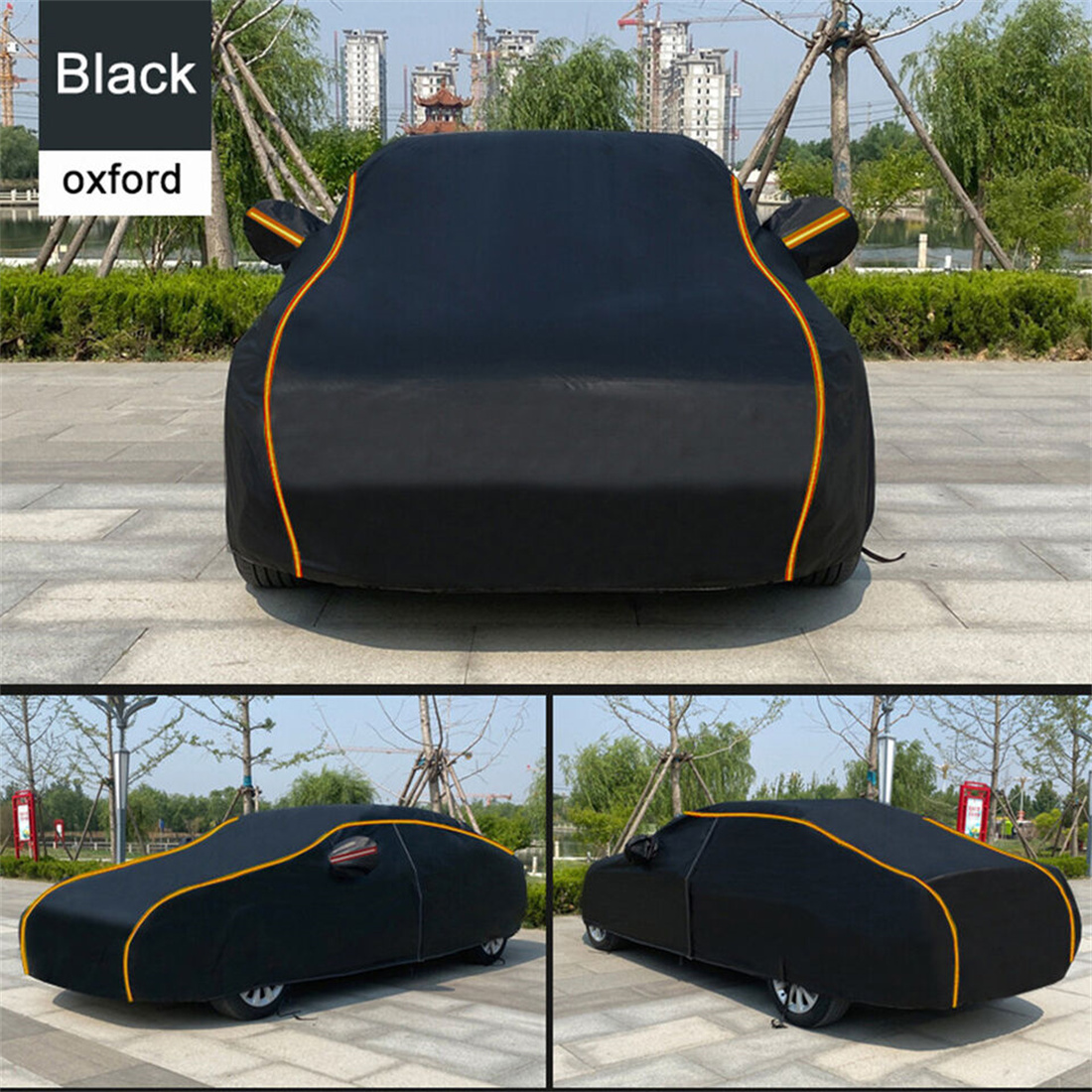Universal Waterproof 6 Layer Car Cover Heavy Duty Cotton Rain Snow UV — image 12