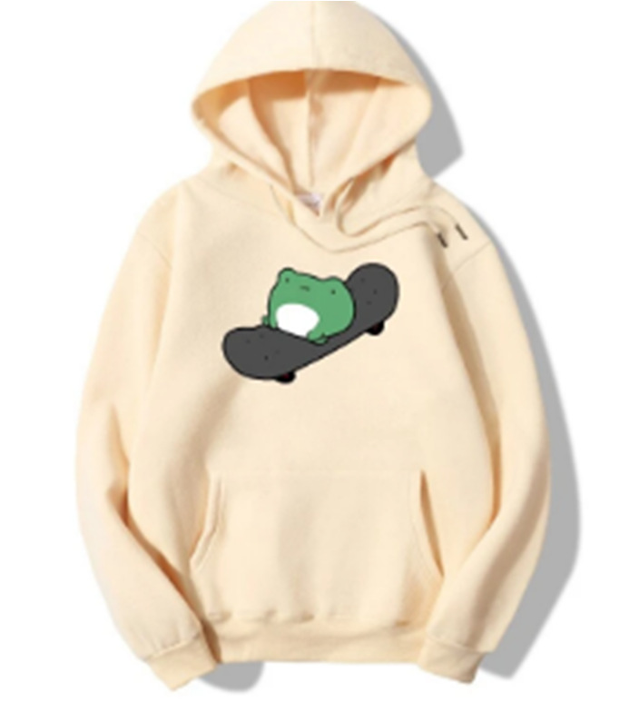 Title 5, Green baby skateboard simple print loose hooded...