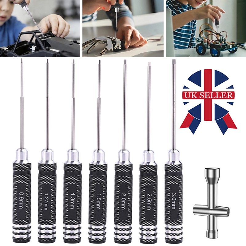 7x Professional RC Car Hex Screwdriver Screw Driver Repair