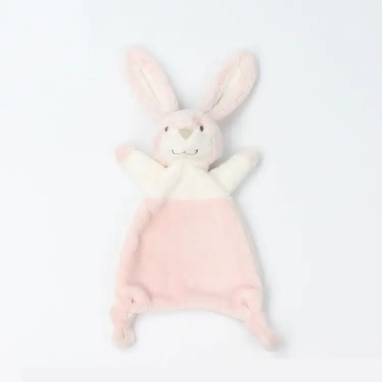 Cute Baby Bunny Soother Saliva Towel Short Plush Toy