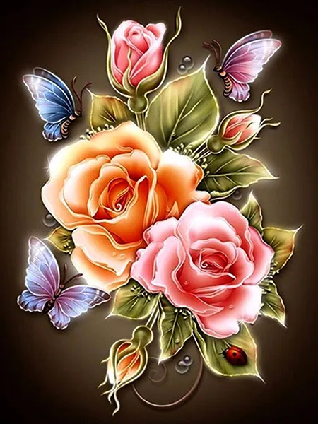 Diamond Painting Cross Handmade Full Square Round Diamond Wall Decoration