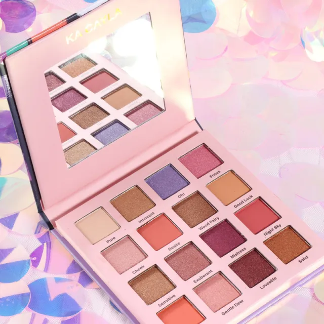 16 Shades Matte And Metallic Eyeshadow Palette Pink - Shop at LoveMi