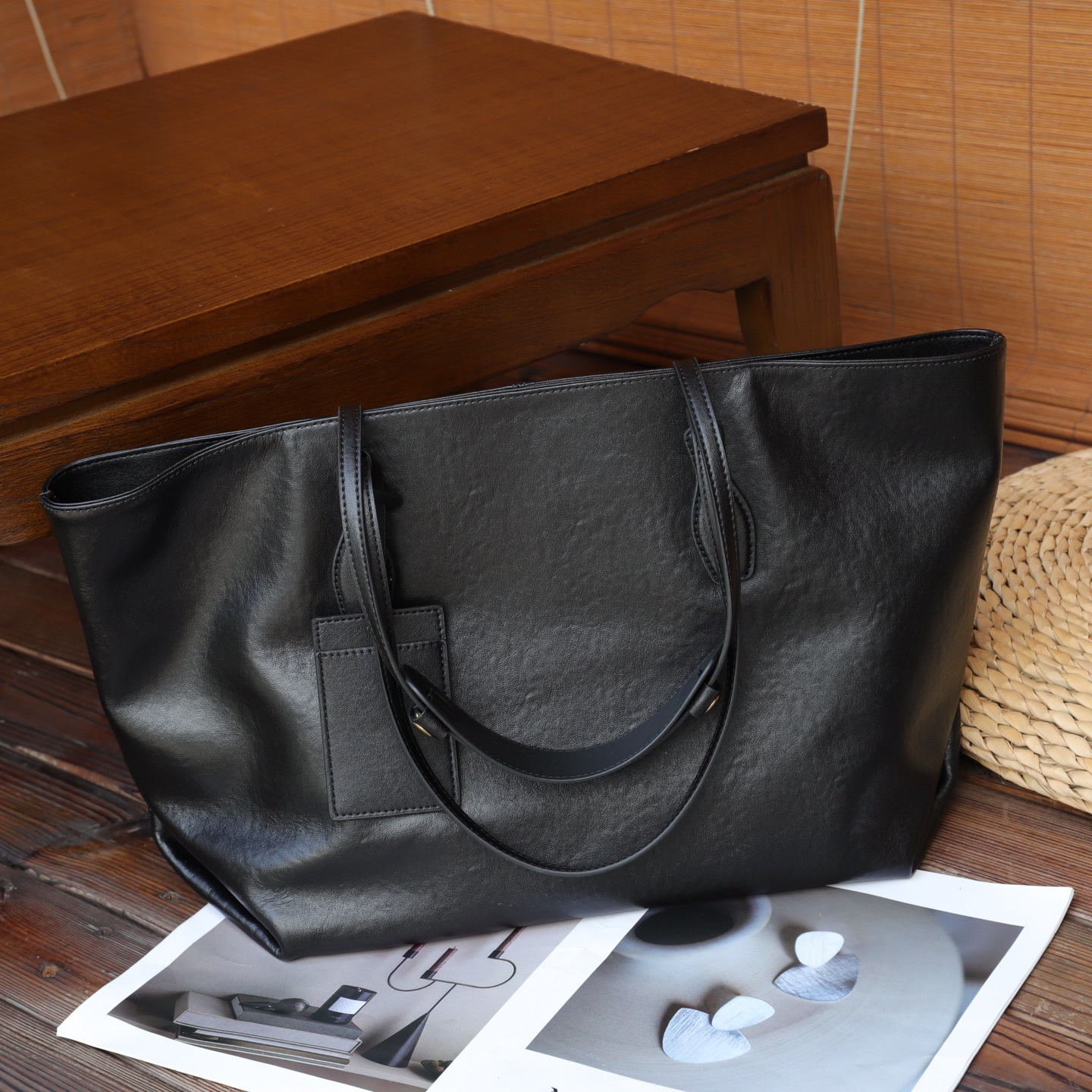 Foreign Trade Export Top-grain Leather Underarm Bag, Fashionable And Versatile, Simple Tote With Large Capacity And Single Shoulder Strap 3