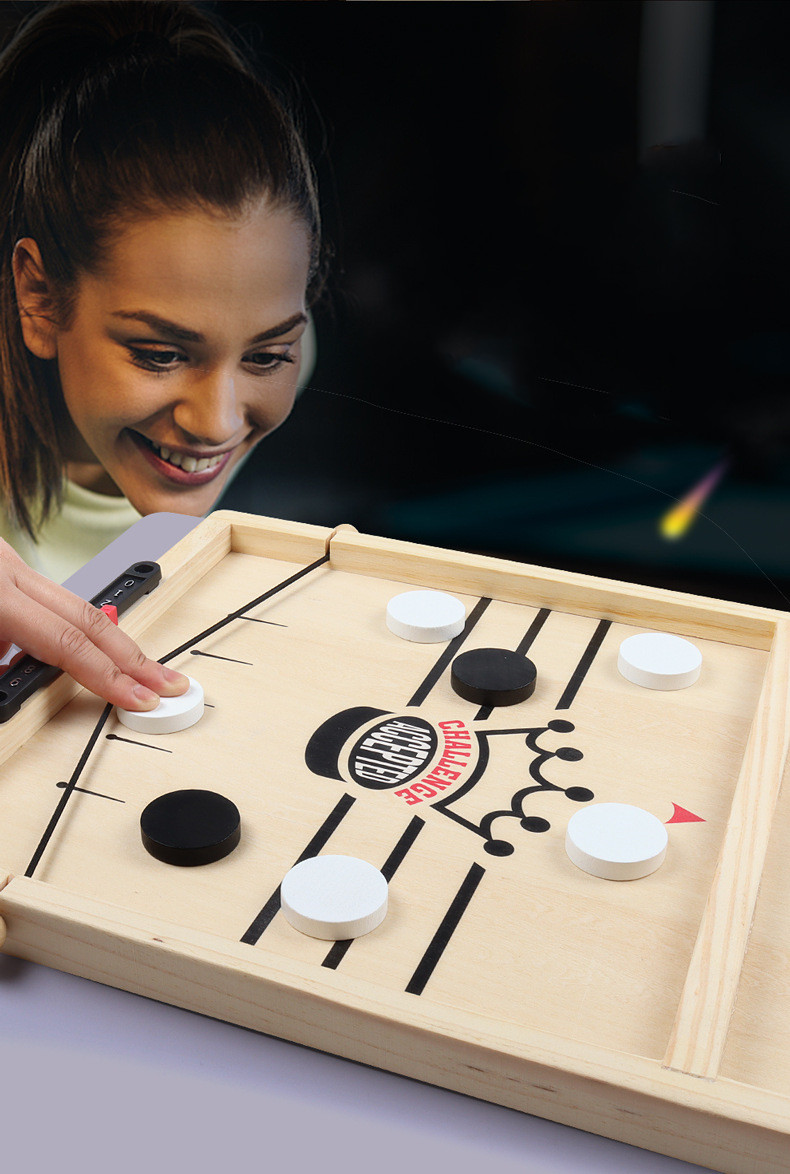 Jeu d'échecs bumper en bois — Jeu interactif parent-enfant 8