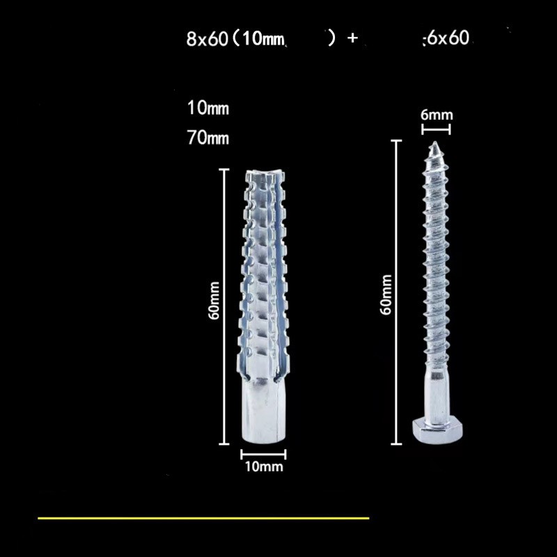 10mm8x60mmTubes xScrews 6x60