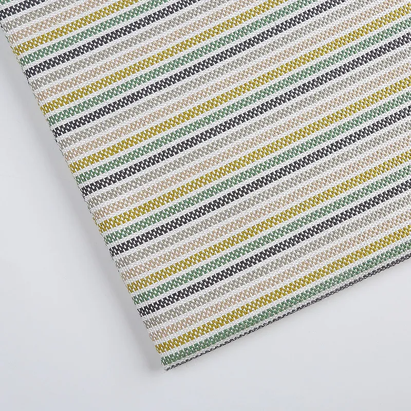 Colored Stripe Coated Ethnic Fabric