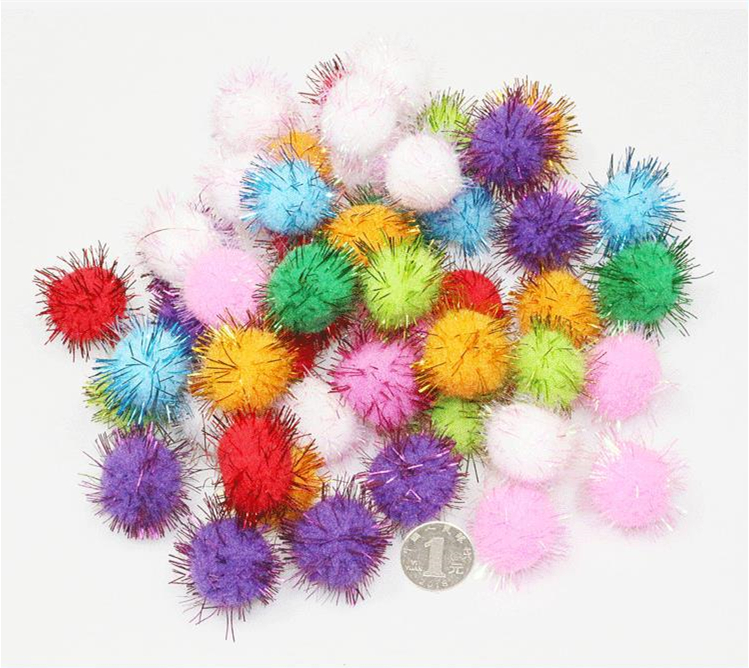 Title 1, Large Medium And Small Colored Pom-poms