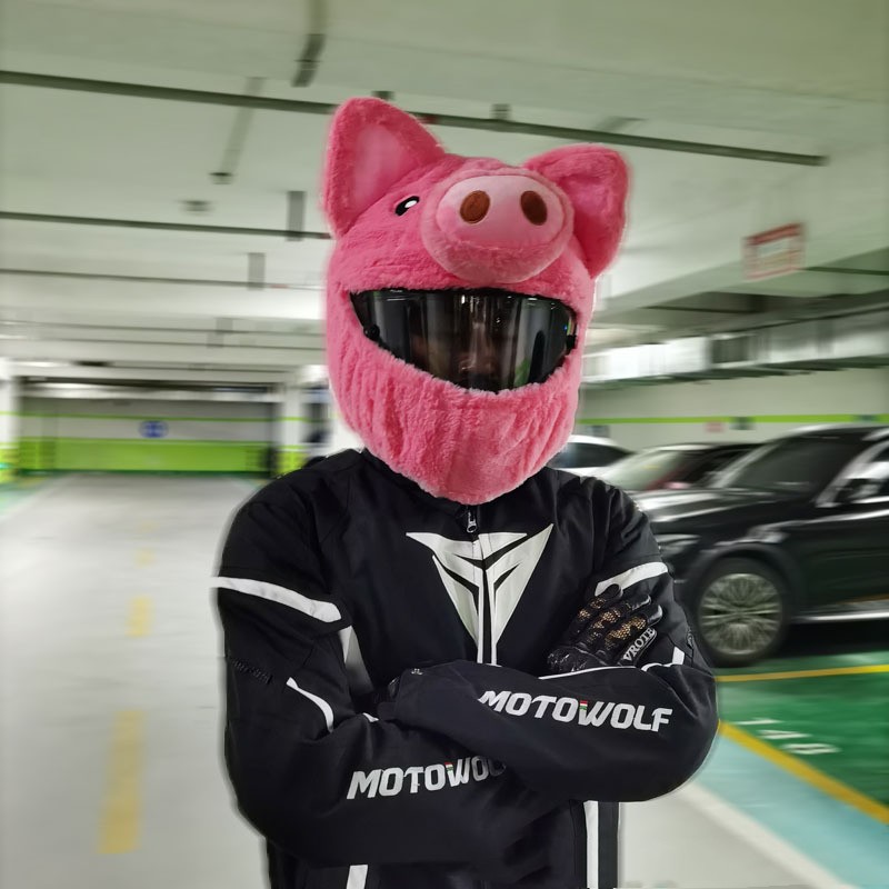 Helmet Protective Hood Man And Woman Cartoon Plush - Image 9