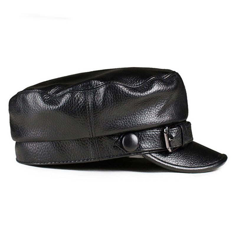 Men And Women Fashion Retro Cowhide Beret