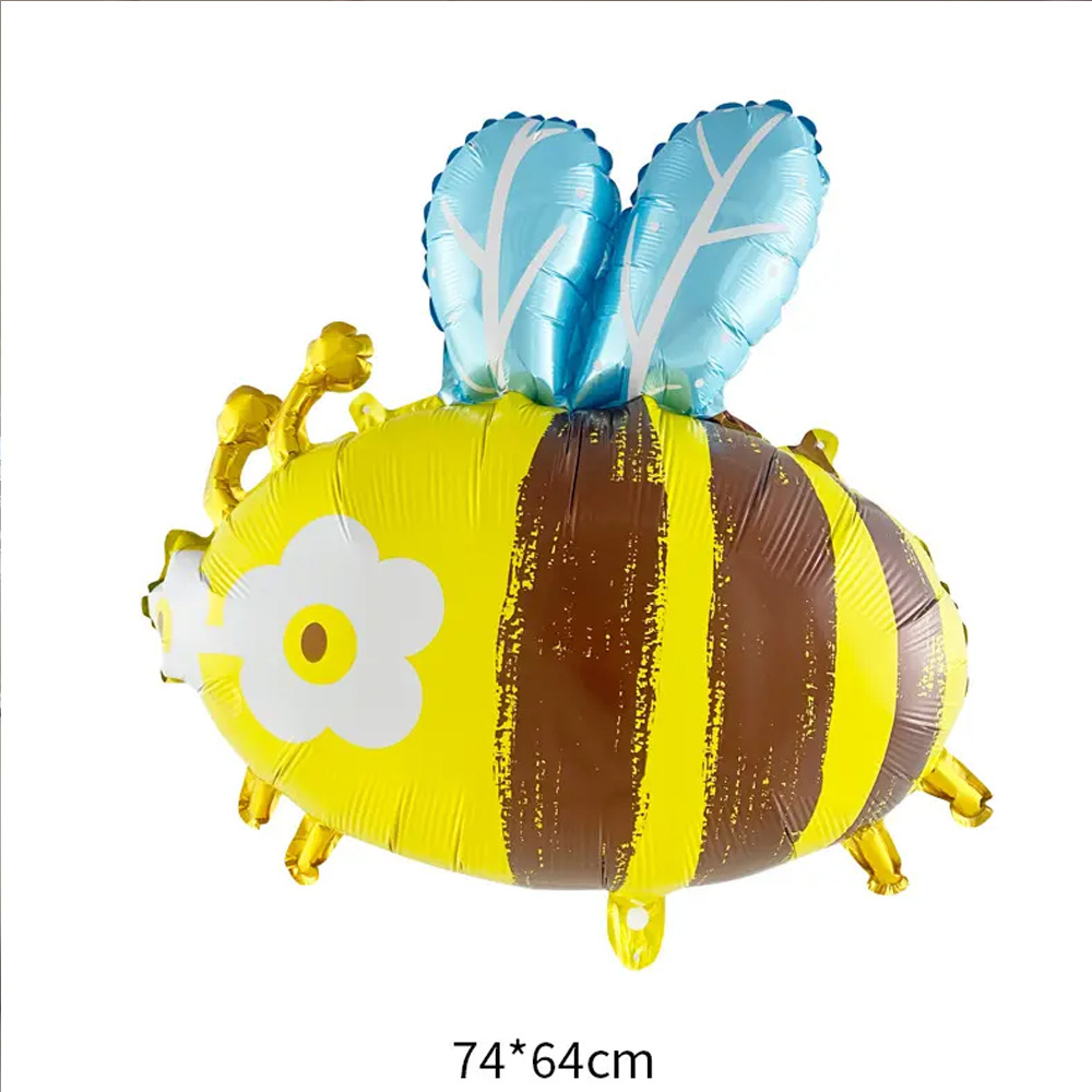 Title 2, Cartoon Sun Flower Bee Aluminum Balloon