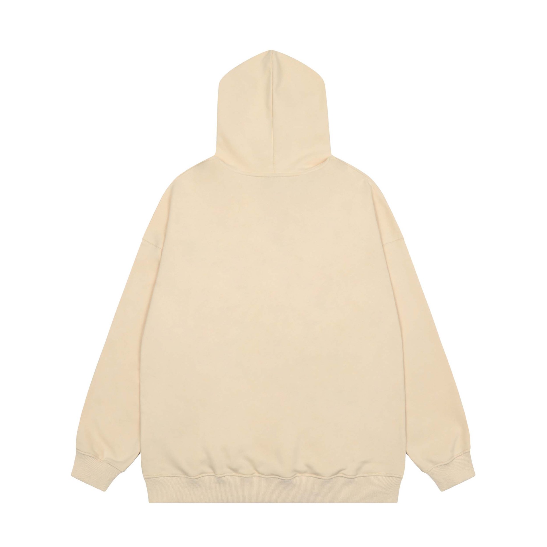 Title 6, Letter Printed Plush Hooded Sweater