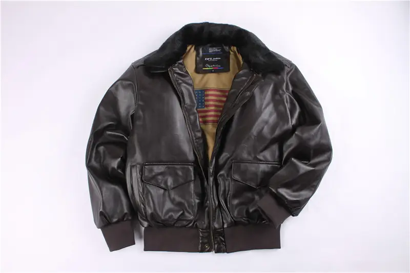 Retro Air Force Fur Leather Locomotive Collar