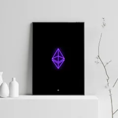 Holographic Wall Art Minimalist Poster Crypto Canvas - 3Color - View 1