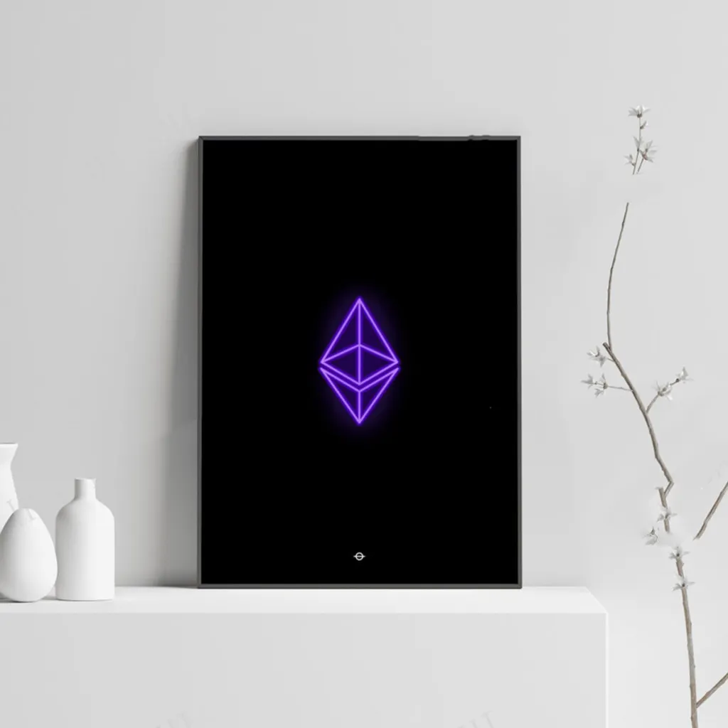 Holographic Wall Art Minimalist Poster Crypto Canvas - 3Color